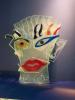 Świecznik ze szkła  A'la Picasso Unikat 40cm