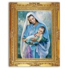 Maryja z Dzieciątkiem OBRAZ OLEJNY RĘCZNIE MALOWANY W RAMIE OZDOBNEJ UNIKAT