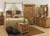  Sypialnia z bambusa łóże szafki komoda 